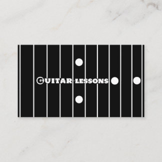 Guitar Lessons Guitarist Music Instructor Teacher Business Card