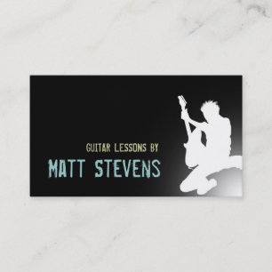 Guitar Lessons Music Instructor Business Card