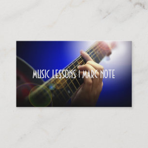Guitar Lessons Music  Instruments Instructor Business Card