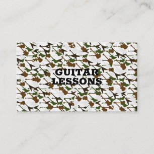 Guitar Lessons Music Teacher Guitarist Instructor Business Card