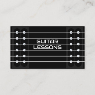 Guitar Lessons Teacher Music Guitarist Instructor Business Card