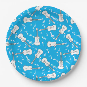 Guitar Lines Music Notes Paper Plate