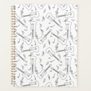 Guitar Lines Music Notes Planner