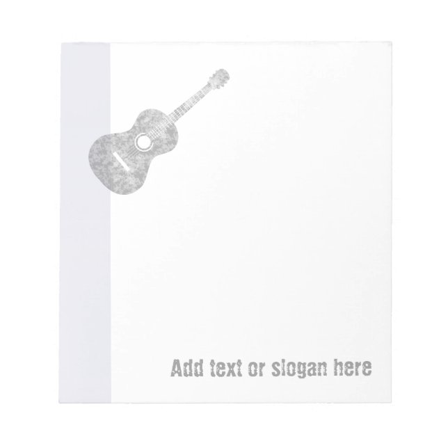 Guitar Logo and Slogan Notepad (Front)