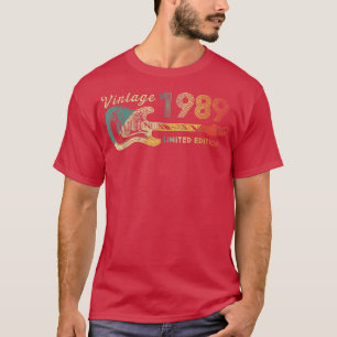 Guitar Lover 33 Year Old Gifts Vintage 1989 Limite T-Shirt