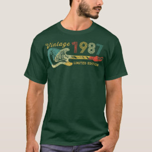Guitar Lover 35 Year Old Gifts Vintage 1987 Limite T-Shirt
