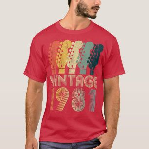 Guitar Lover 41 Year Old Gifts Vintage 1981 Limite T-Shirt