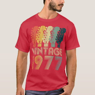 Guitar Lover 45 Year Old Gifts Vintage 1977 Limite T-Shirt