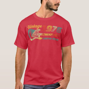 Guitar Lover 46 Year Old Vintage 1976 Limited Edit T-Shirt