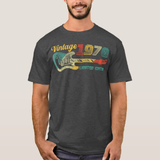 Guitar Lover 52 Year Old Vintage 1970 Limited Edit T-Shirt