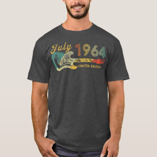Guitar Lover 58 Year Old Gifts July 1964 Limited E T-Shirt