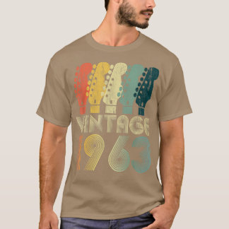 Guitar Lover 59 Year Old Gifts Vintage 1963 Limite T-Shirt