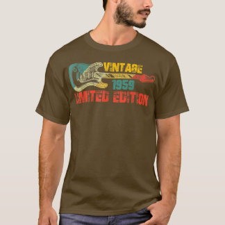 Guitar Lover 63 Year Old Vintage 1959 Limited Edit T-Shirt