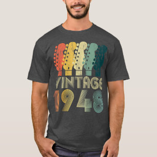 Guitar Lover 74 Year Old Gifts Vintage 1948 Limite T-Shirt
