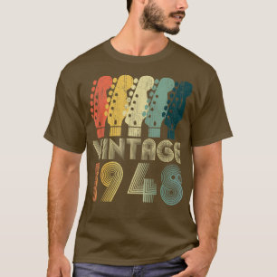 Guitar Lover 74 Year Old Gifts Vintage 1948 Limite T-Shirt