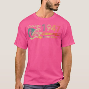 Guitar Lover 75 Year Old Gifts Vintage 1947 Limite T-Shirt