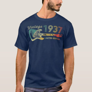Guitar Lover 85 Year Old Gifts Vintage 1937 Limite T-Shirt