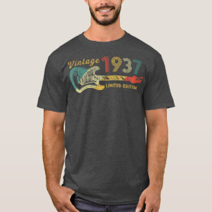 Guitar Lover 85 Year Old Gifts Vintage 1937 Limite T-Shirt