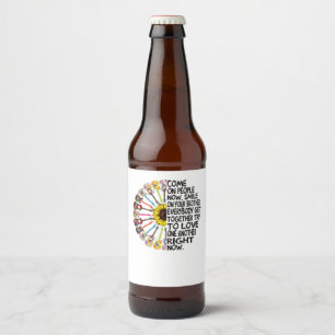 Guitar Lover Acoustic Floral Guitar Gift Beer Bottle Label