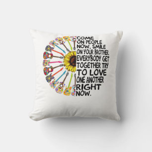 Guitar Lover Acoustic Floral Guitar Gift Cushion