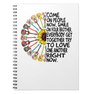 Guitar Lover Acoustic Floral Guitar Gift Notebook