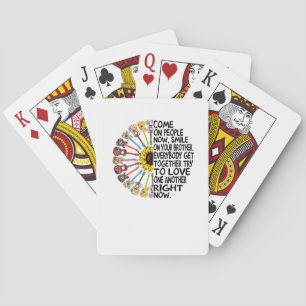 Guitar Lover   Acoustic Floral Guitar Gift Playing Cards