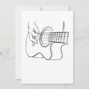 Guitar Lover   Acoustic Guitar Gift Thank You Card