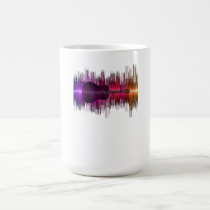 Guitar Lover Acoustic Guitar Heartbeat Gift Coffee Mug