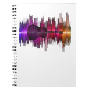 Guitar Lover Acoustic Guitar Heartbeat Gift Notebook
