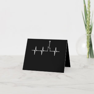 Guitar Lover   Awesome Bass Guitar Heartbeat Thank You Card