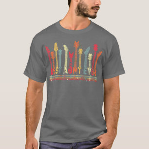 Guitar Lover Best Aunt Ever Retro Music Mothers Da T-Shirt