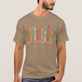 Guitar Lover Best Auntie Ever Retro Music Mothers  T-Shirt