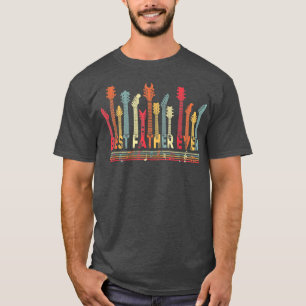 Guitar Lover Best Father Ever Retro Music Fathers T-Shirt