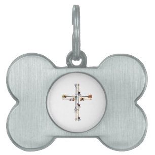Guitar Lover   Guitar Cross Gift Pet ID Tag