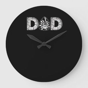 Guitar Lover Guitar Dad Gift For Dad Large Clock