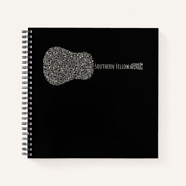 Guitar Lover | Guitar Notes Gift Notebook (Front)