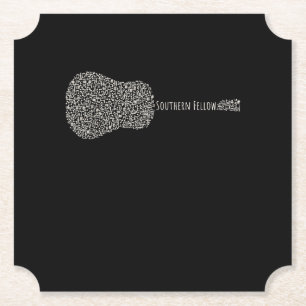 Guitar Lover Guitar Notes Gift Paper Coaster