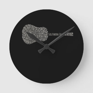 Guitar Lover   Guitar Notes Gift Round Clock