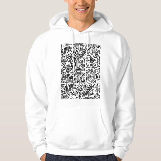 Guitar Lover | Guitar Pattern Gift Hoodie (Front)