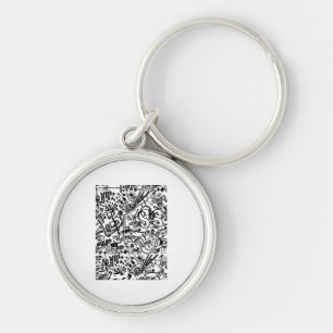 Guitar Lover Guitar Pattern Gift Key Ring