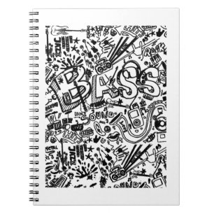 Guitar Lover Guitar Pattern Gift Notebook