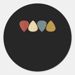 Guitar Lover Guitar Pick Gift Guitarist Classic Round Sticker