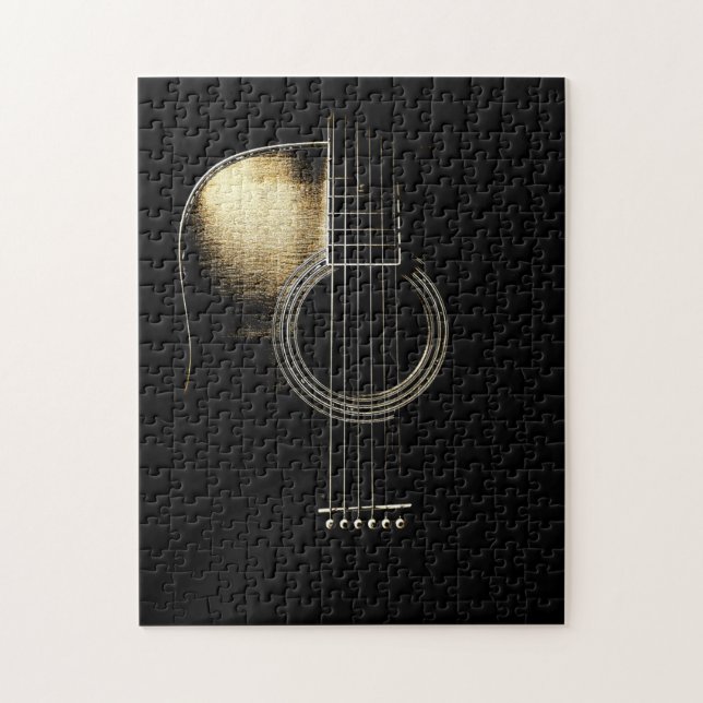 Guitar Lover | Guitar Trunk Is Black Jigsaw Puzzle (Vertical)