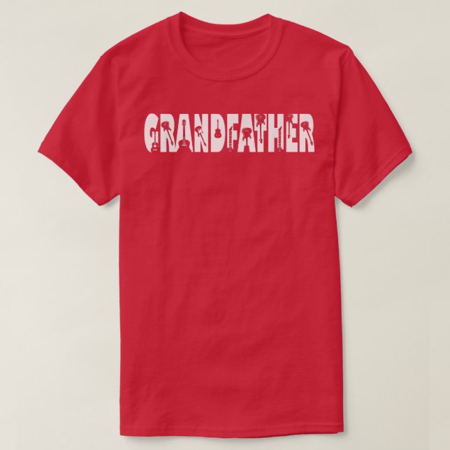 Guitar Lover Guitarist Grandfather Funny Music Fat T-Shirt (Design Front)