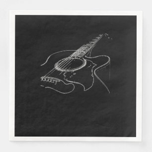 Guitar Lover Guitarist Musician Napkin