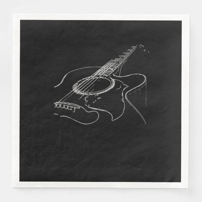 Guitar Lover | Guitarist Musician Napkin (Front)