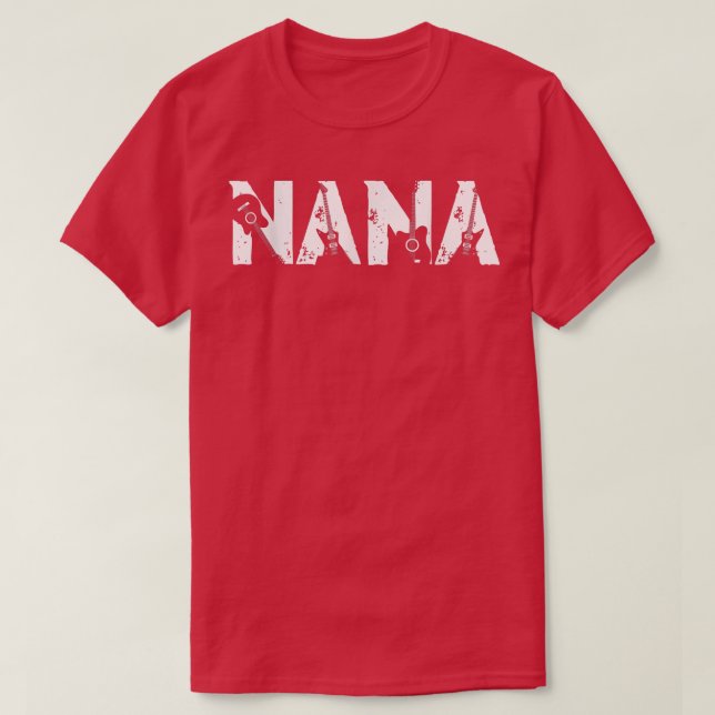 Guitar Lover Guitarist Nana Funny Music Mothers Da T-Shirt (Design Front)