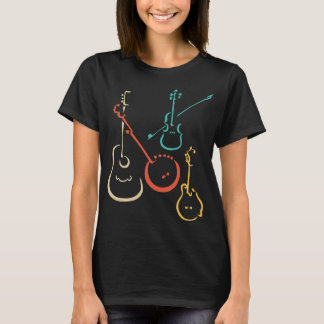 Guitar Lover Guitarist Retro bluegrass mandolin gu T-Shirt