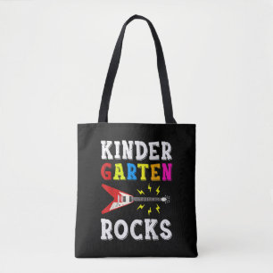 Guitar Lover Kindergarten Rocks Guitar Tote Bag
