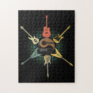 Guitar Lover| Retro Style | Gift For Guitarist Jigsaw Puzzle